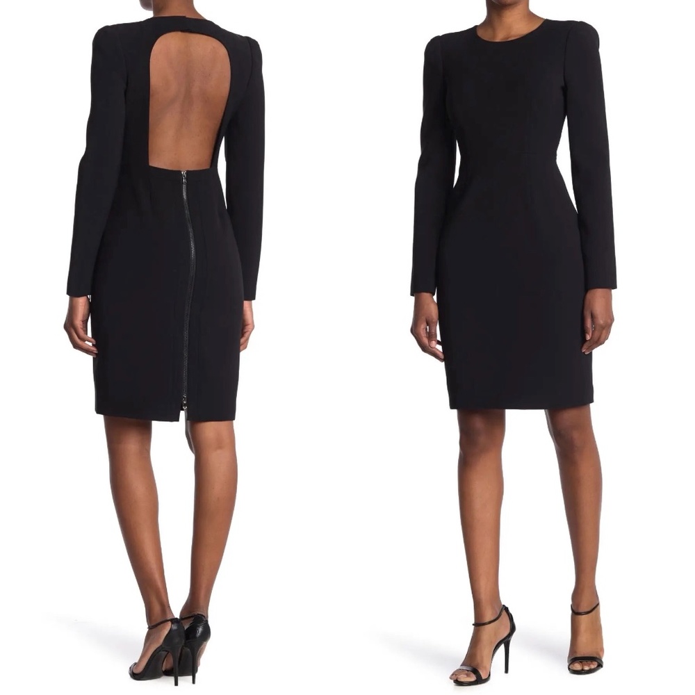 TOCCIN (NY) open back long sleeve sheath body con dress FINAL PRICE NO OFFERS